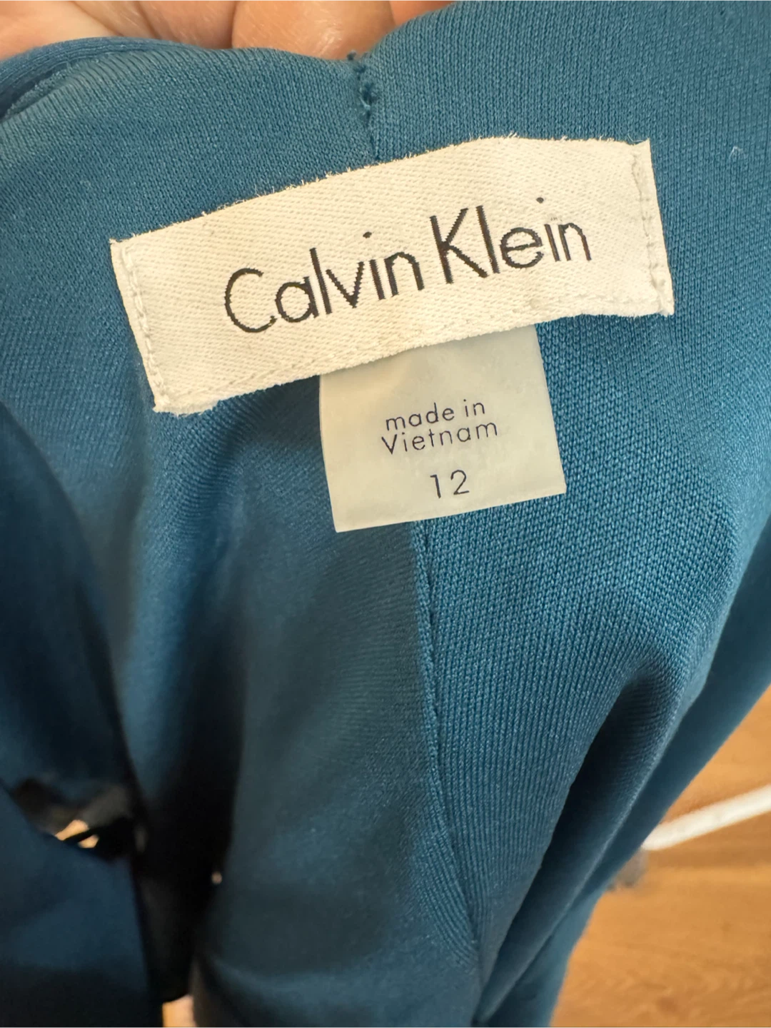 Calvin Klein Teal Sheath Dress - Size 12