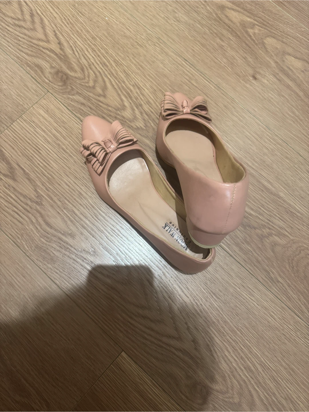 Moon Walk Exclusive Pink Ballet Block Heels with Bow - photo 3