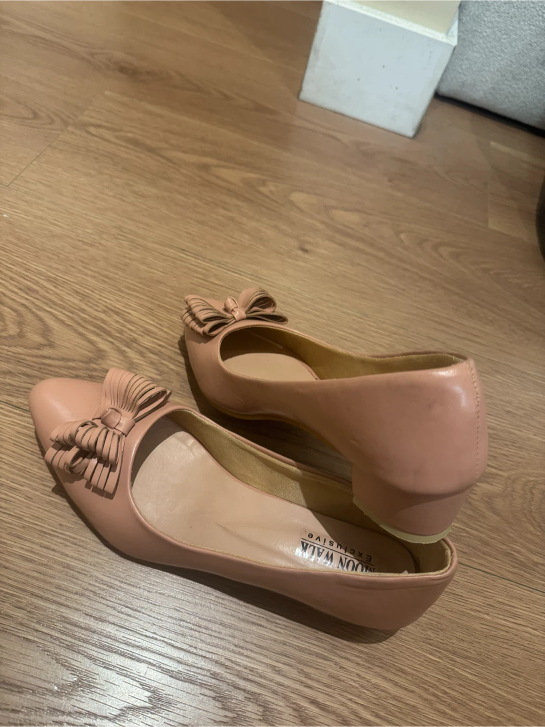 Moon Walk Exclusive Pink Ballet Block Heels with Bow - photo 4