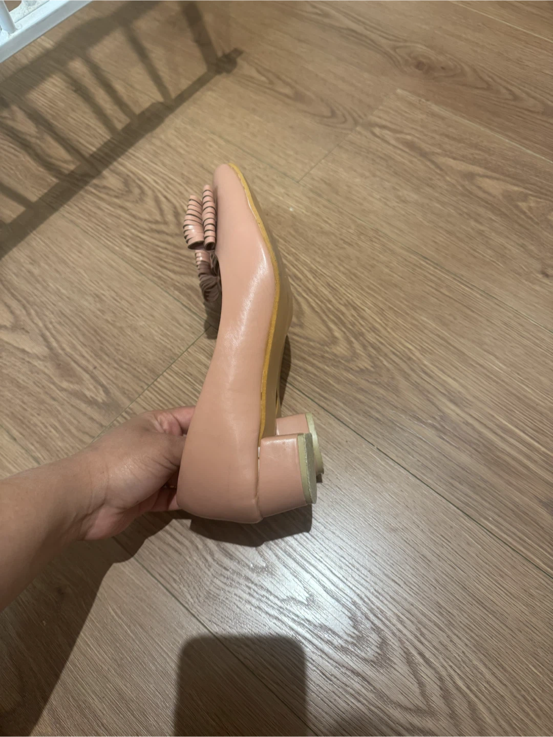 Moon Walk Exclusive Pink Ballet Block Heels with Bow - photo 5