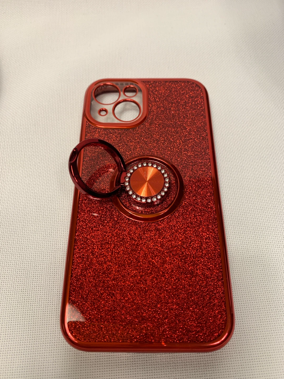 Red Glitter iPhone 12 Pro Max Case with Ring Holder - photo 2