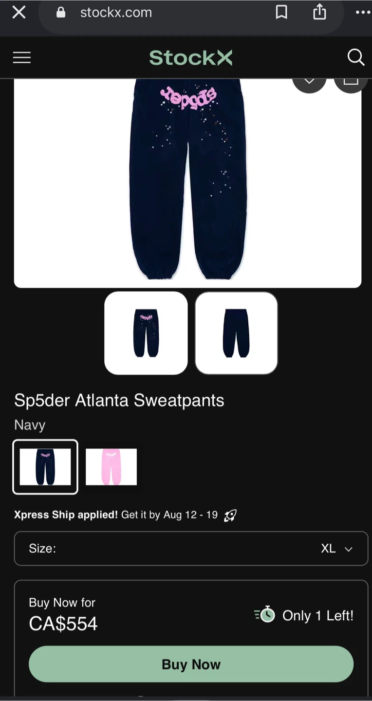 AUTHENTIC SP5DER OG Web Navy Sweatpants - photo 3