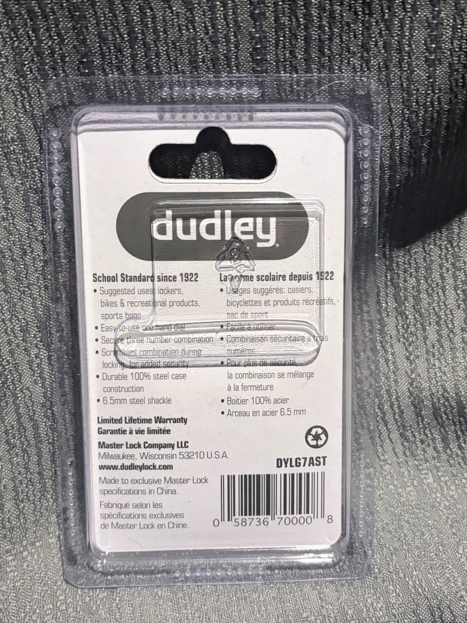 Dudley School Locker Combination Lock - photo 2