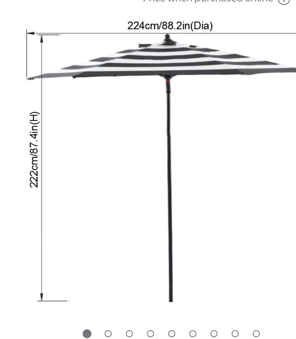 ☂️ HOMETRENDS 7.5 ft Patio Umbrella ☂️ (BASE NOT INCLUDED)