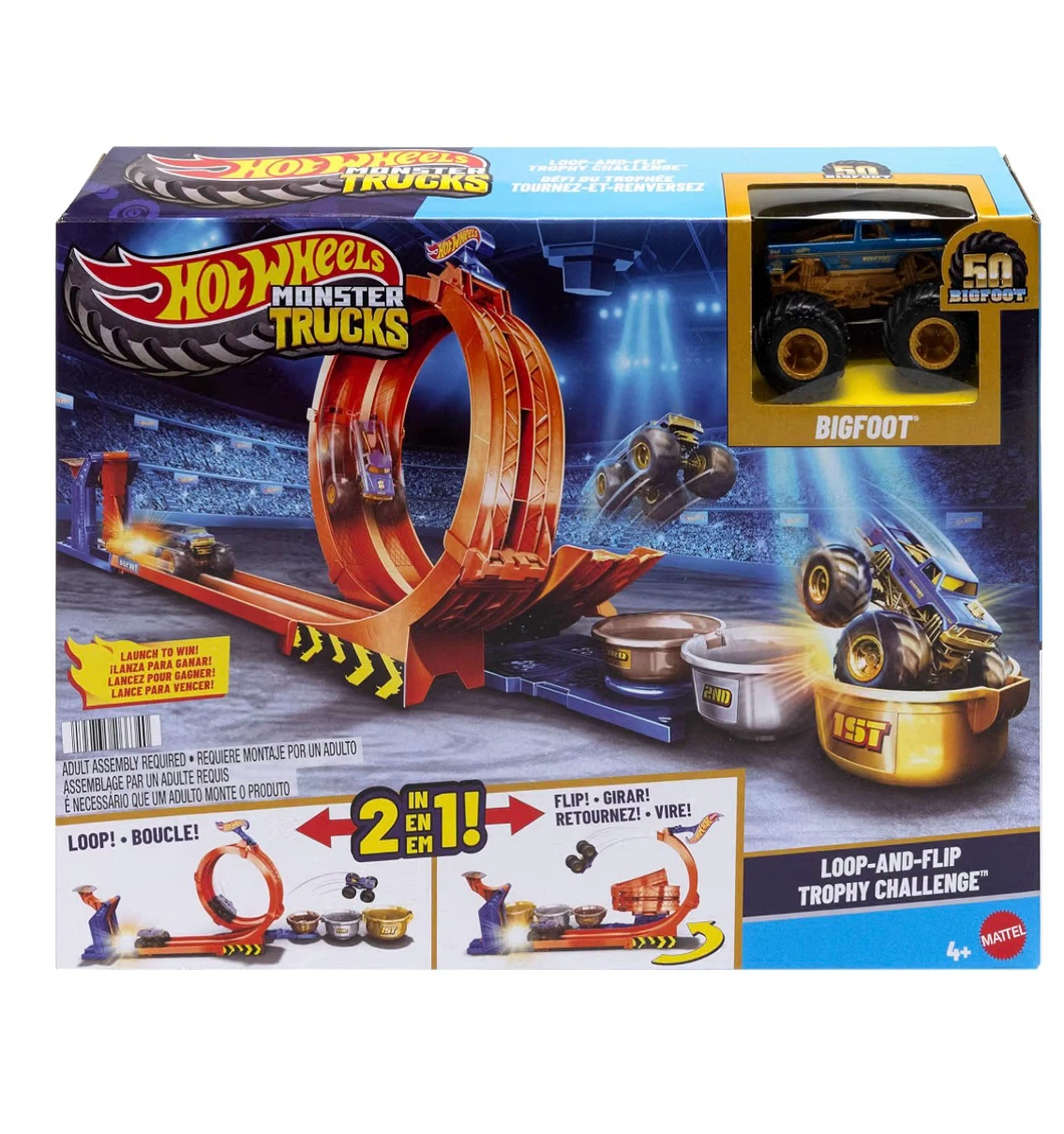 🔥 Hot Wheels Monster Trucks Loop & Flip Challenge