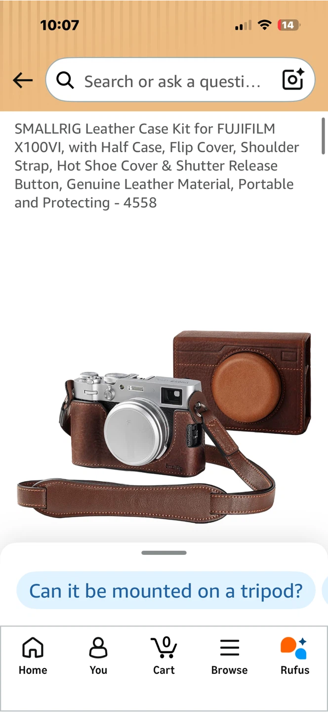 SMALLRIG Leather Camera Case Kit for FUJIFILM X100VI - photo 2