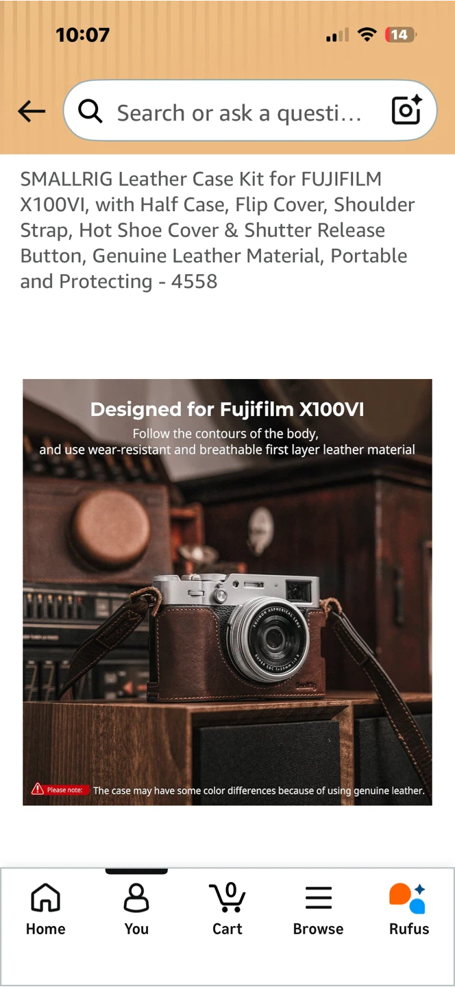 SMALLRIG Leather Camera Case Kit for FUJIFILM X100VI - photo 4