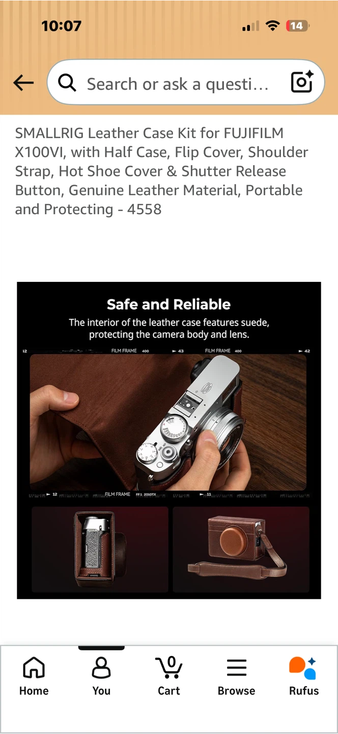 SMALLRIG Leather Camera Case Kit for FUJIFILM X100VI - photo 5