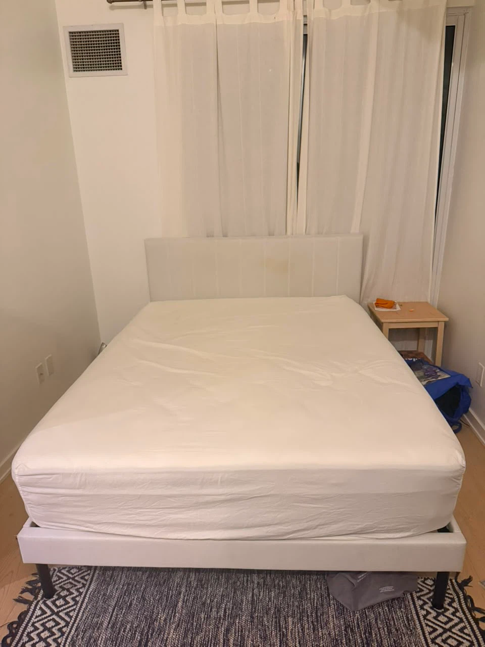 Queen Bed frame & mattress - photo 2