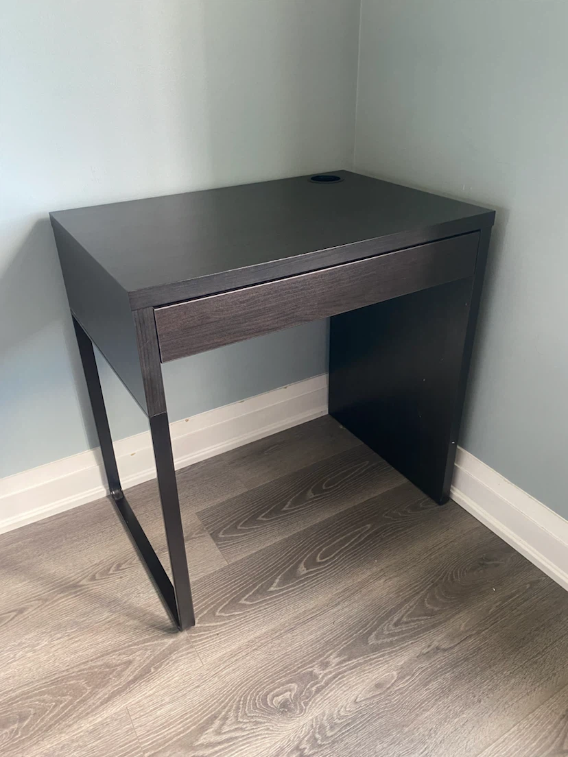Dark Brown Desk with Drawer - photo 2