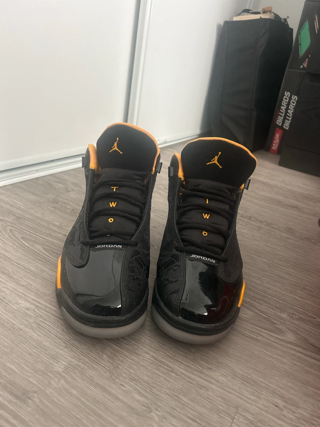 Jordan Black & Orange "Dub Zero" Sneakers