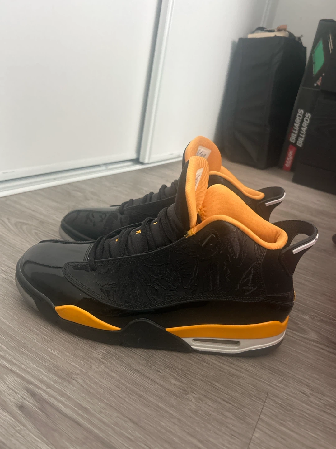 Jordan Black & Orange "Dub Zero" Sneakers - photo 2