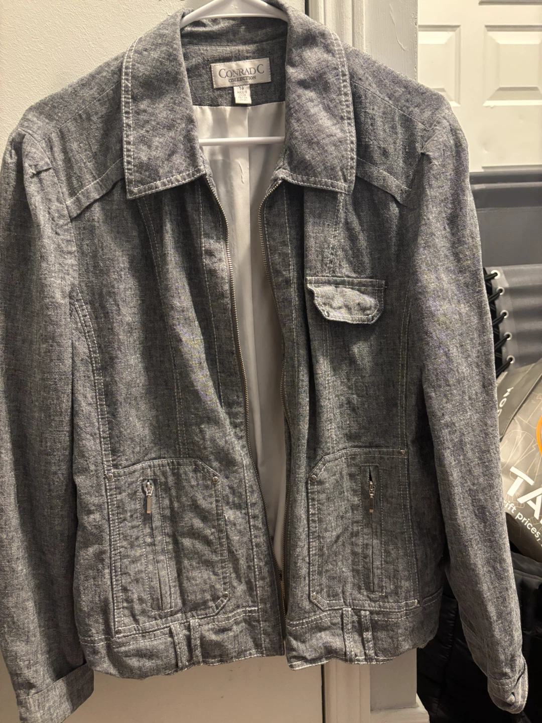 Conrad C Collection Women's Grey Jacket Size 10