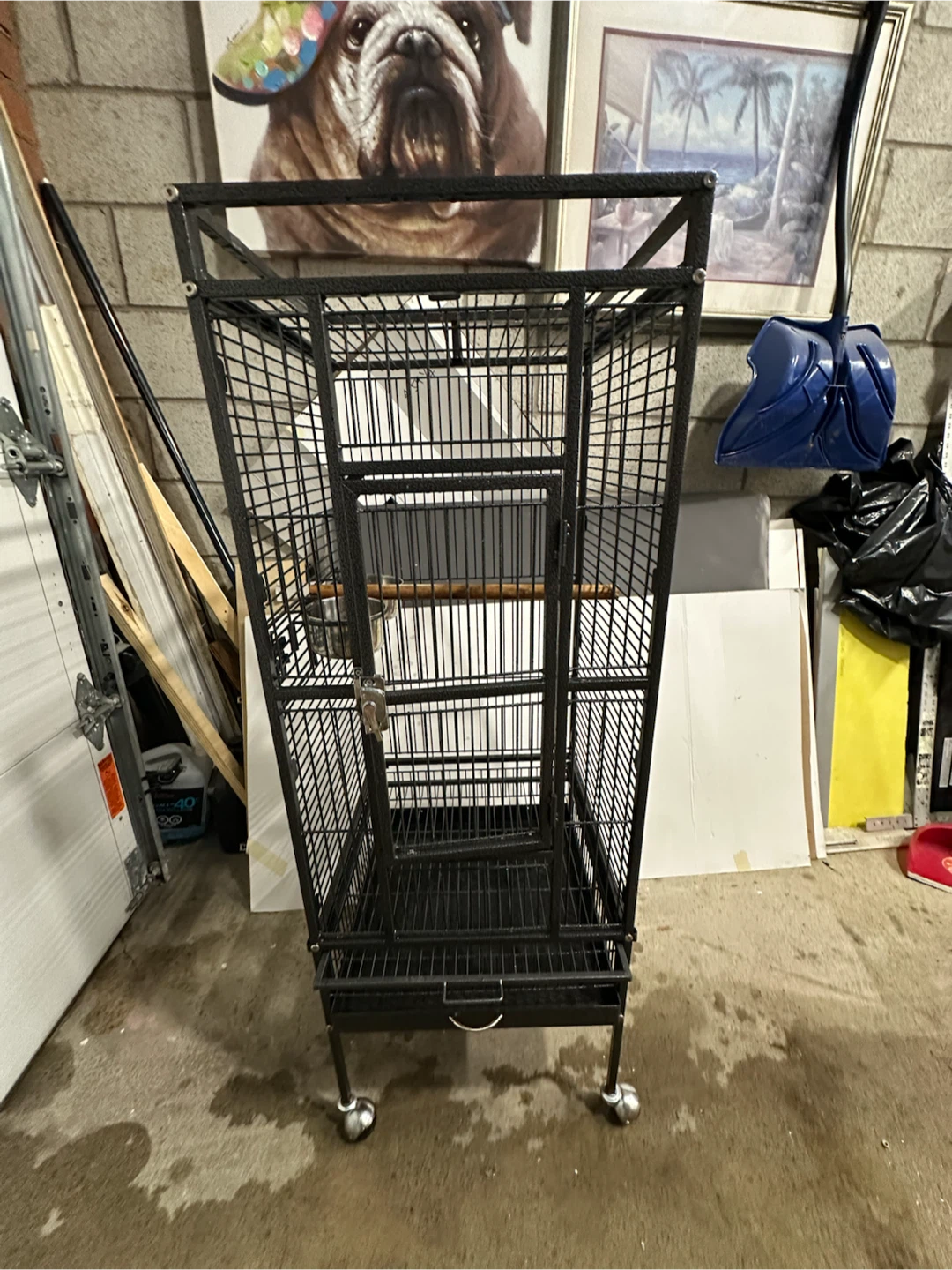Large Bird Cage on Wheels