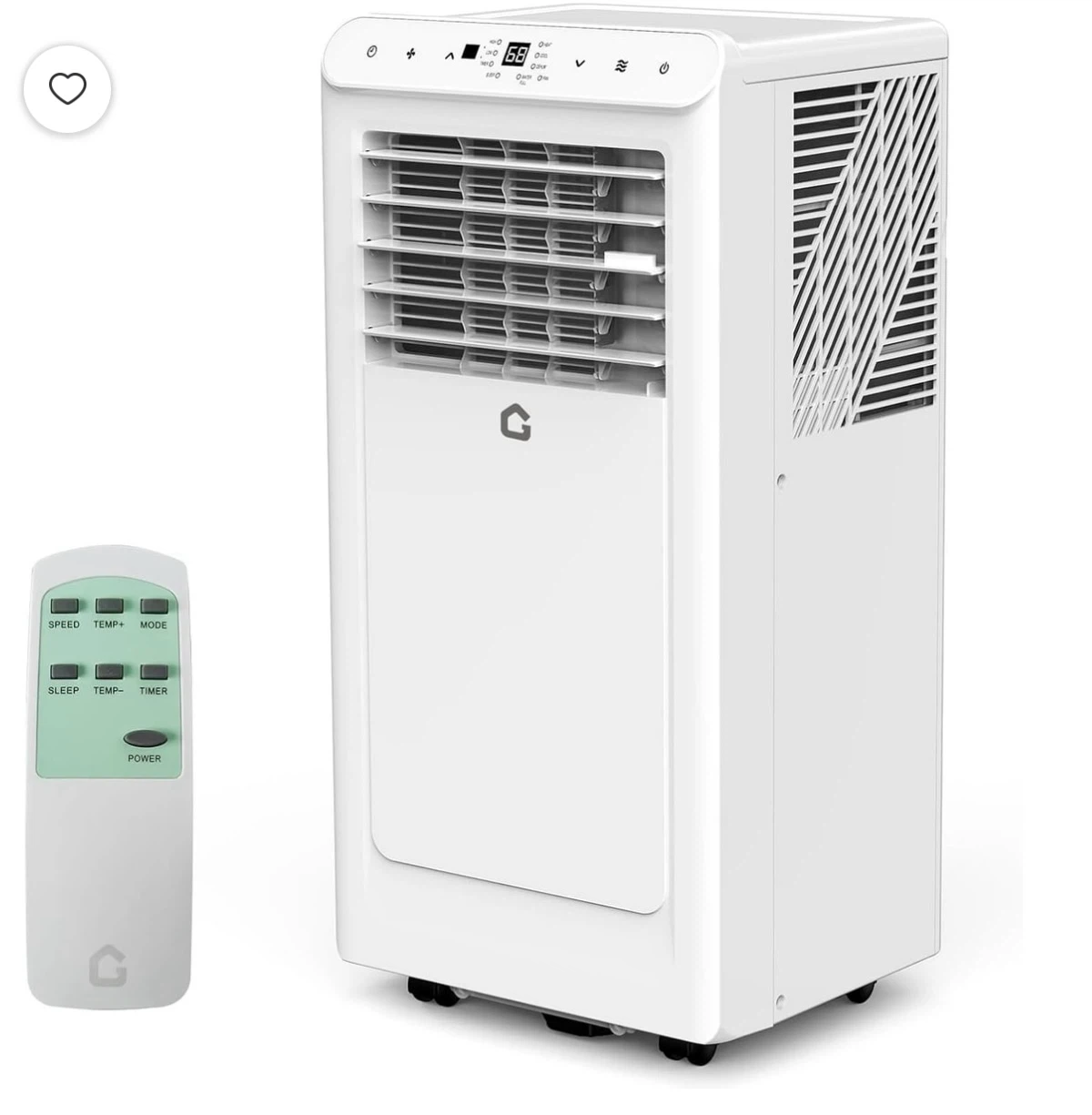 White Portable Air Conditioner with Remote