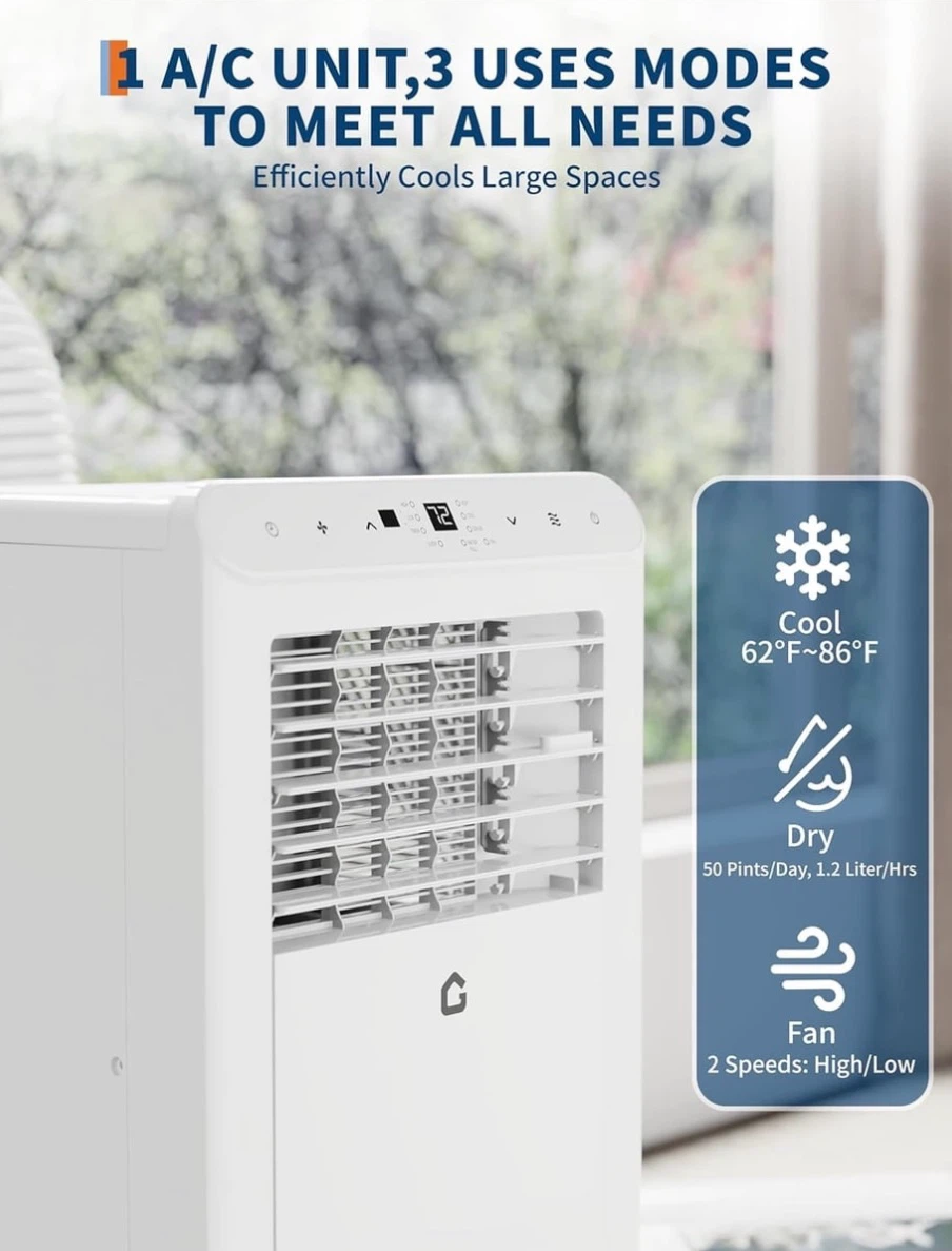 White Portable Air Conditioner with Remote - photo 2