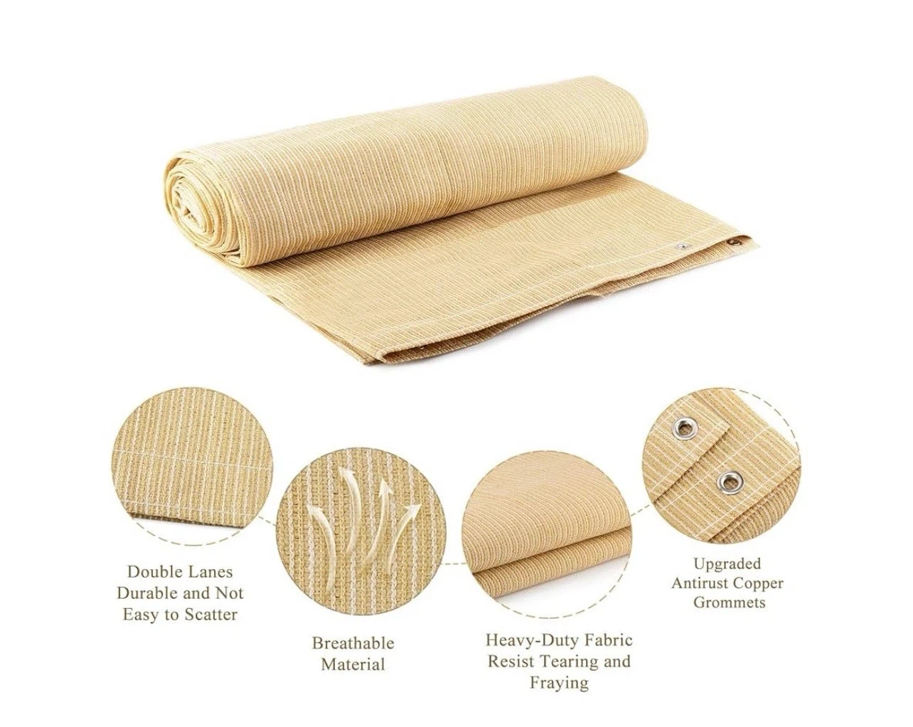 6ft x 6ft Beige Shade Sail (Privacy Screen) - photo 3