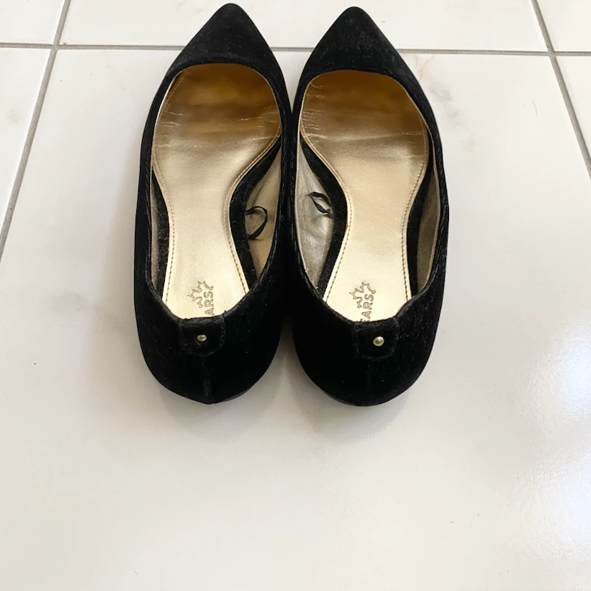 Sears Black Velvet Pointed-Toe Women’s Flats (US 6) - photo 3