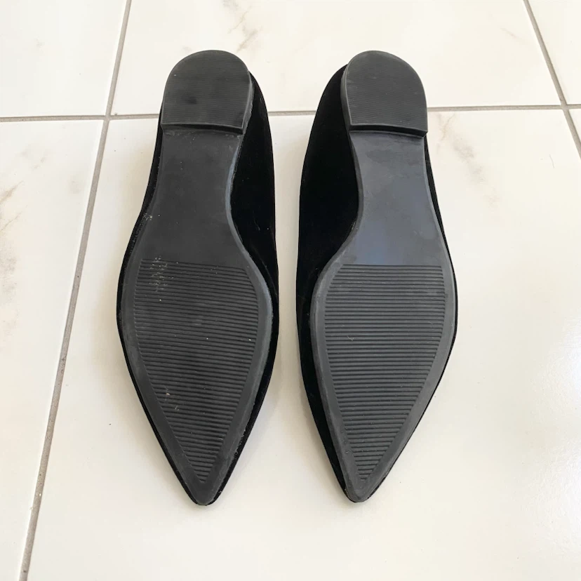 Sears Black Velvet Pointed-Toe Women’s Flats (US 6) - photo 4