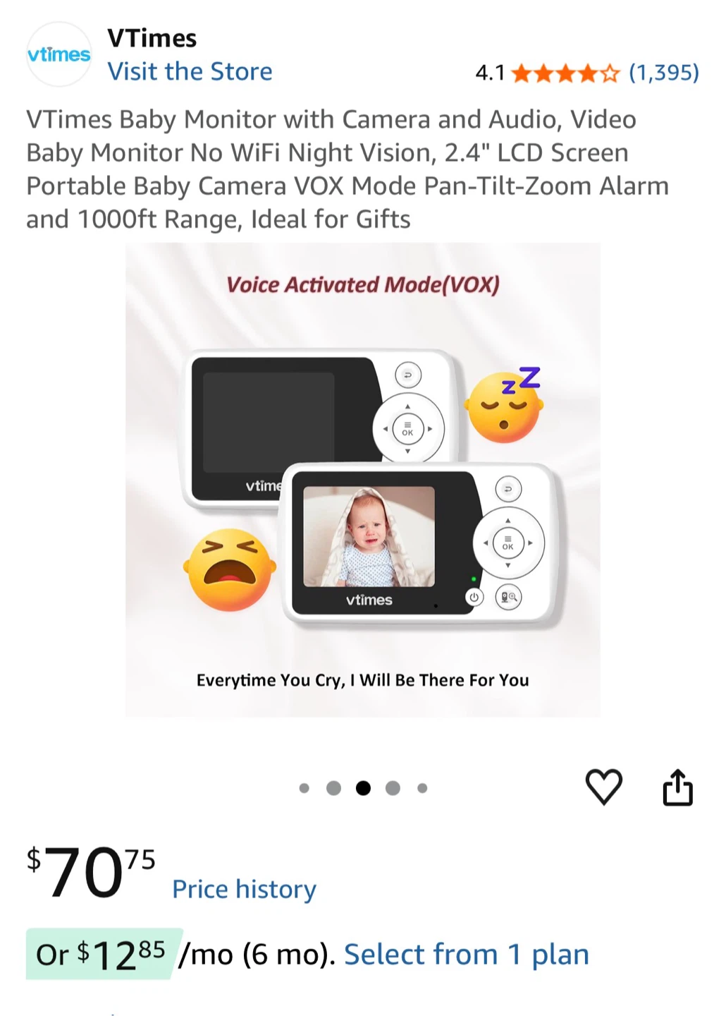 VTech VTT24 Baby Monitor with Camera and Audio - photo 4