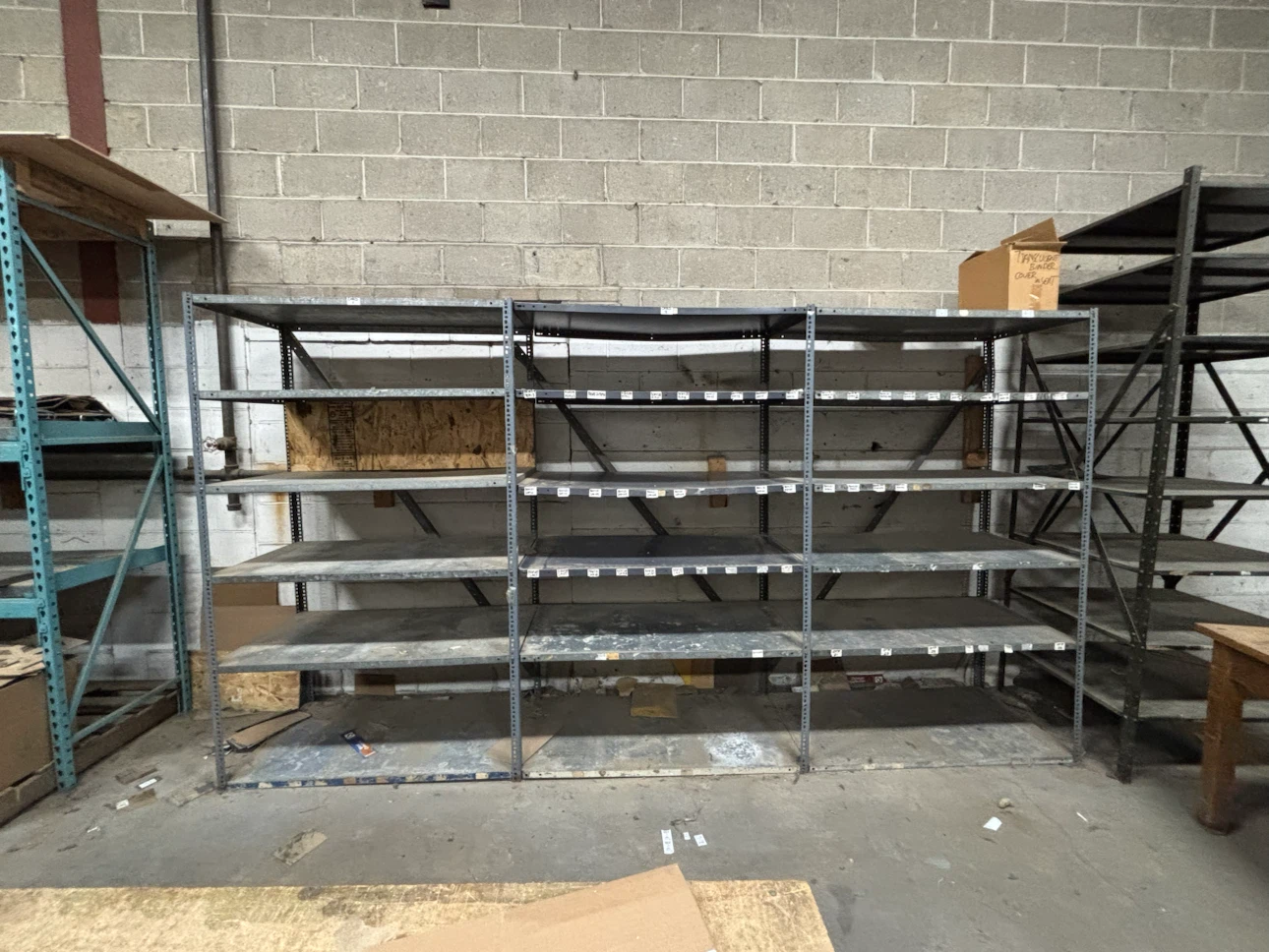 Grey Metal Shelving Unit