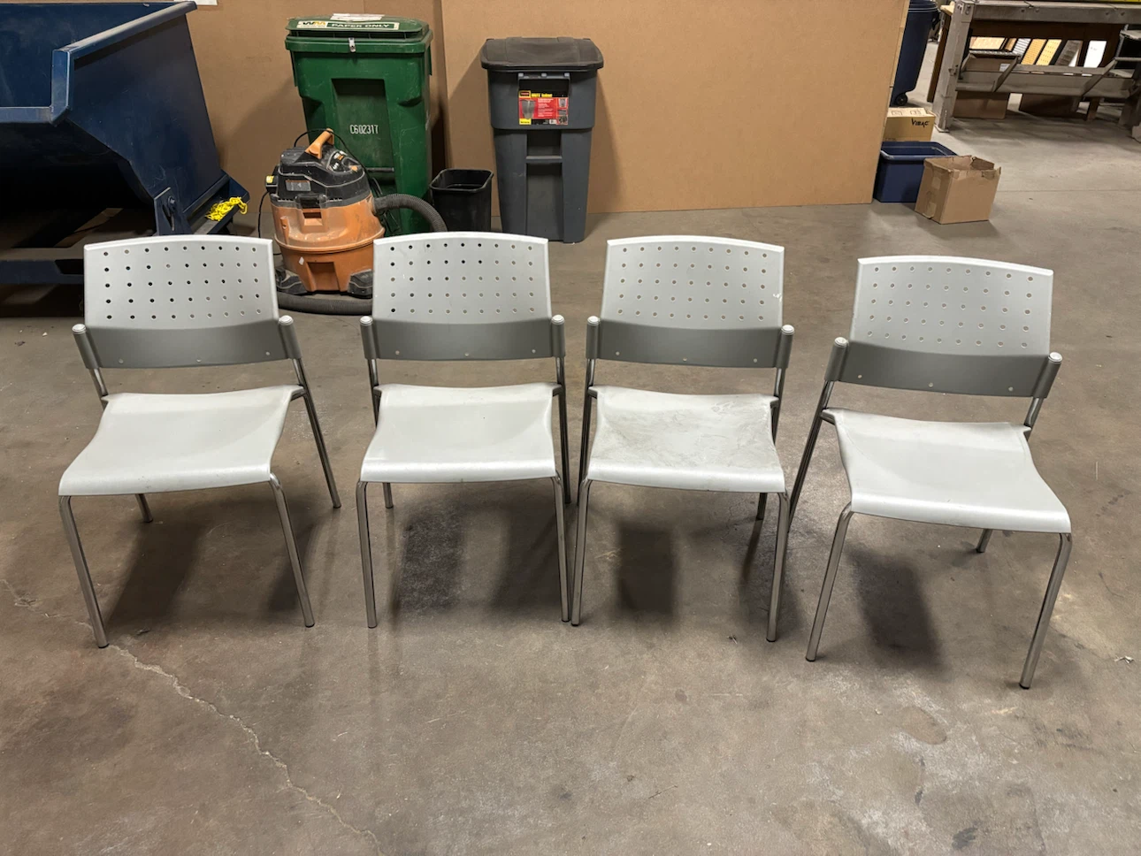 Set of 4 Stackable Modern Chairs