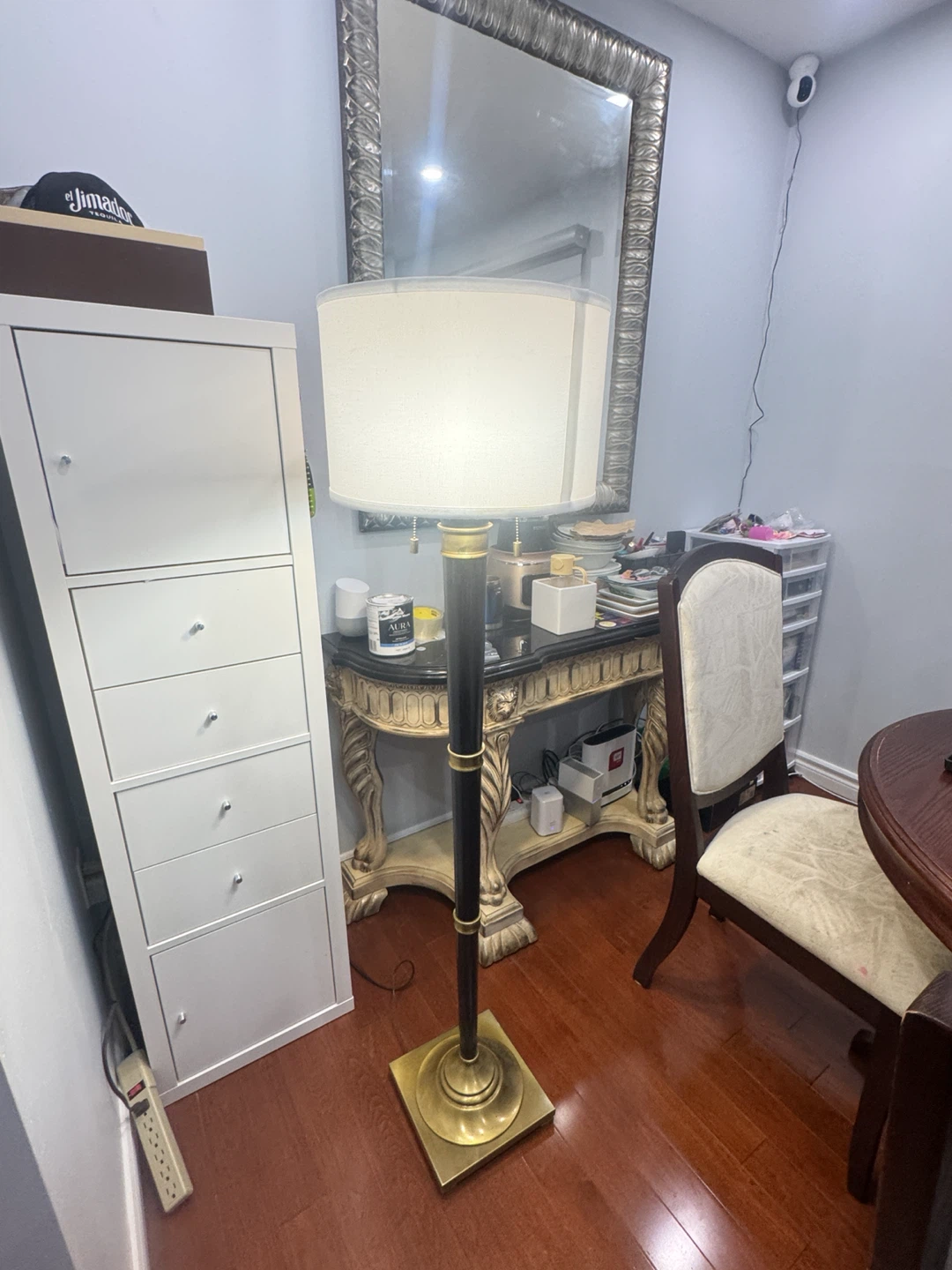 Vintage Floor Lamp with Drum Shade - photo 2
