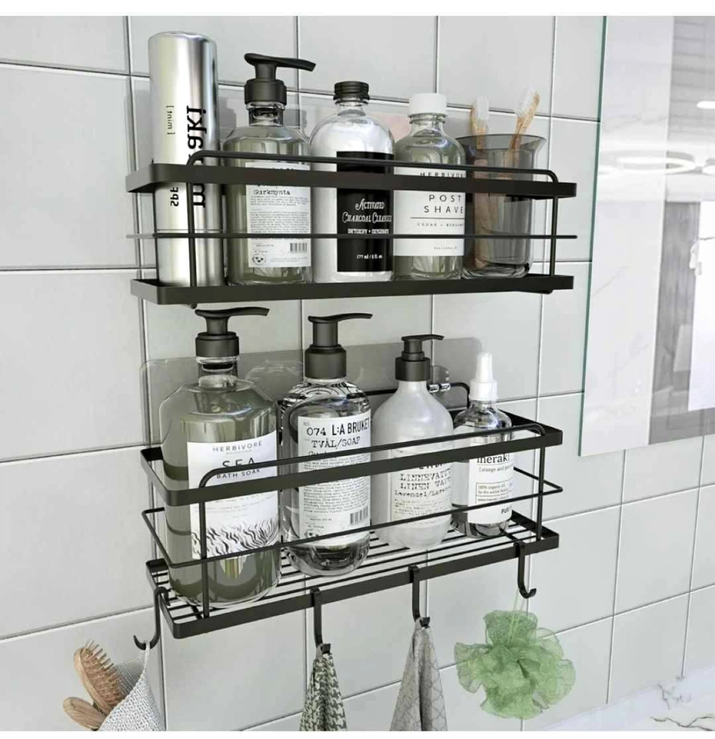 2-Tier Shower Caddy Shelf