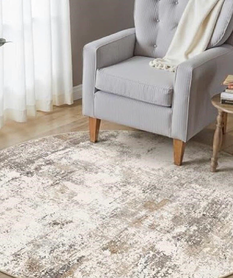 Round Abstract Area Rug