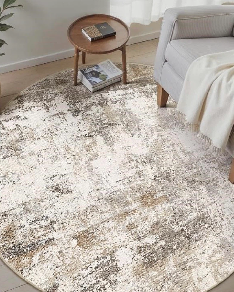 Round Abstract Area Rug - photo 2