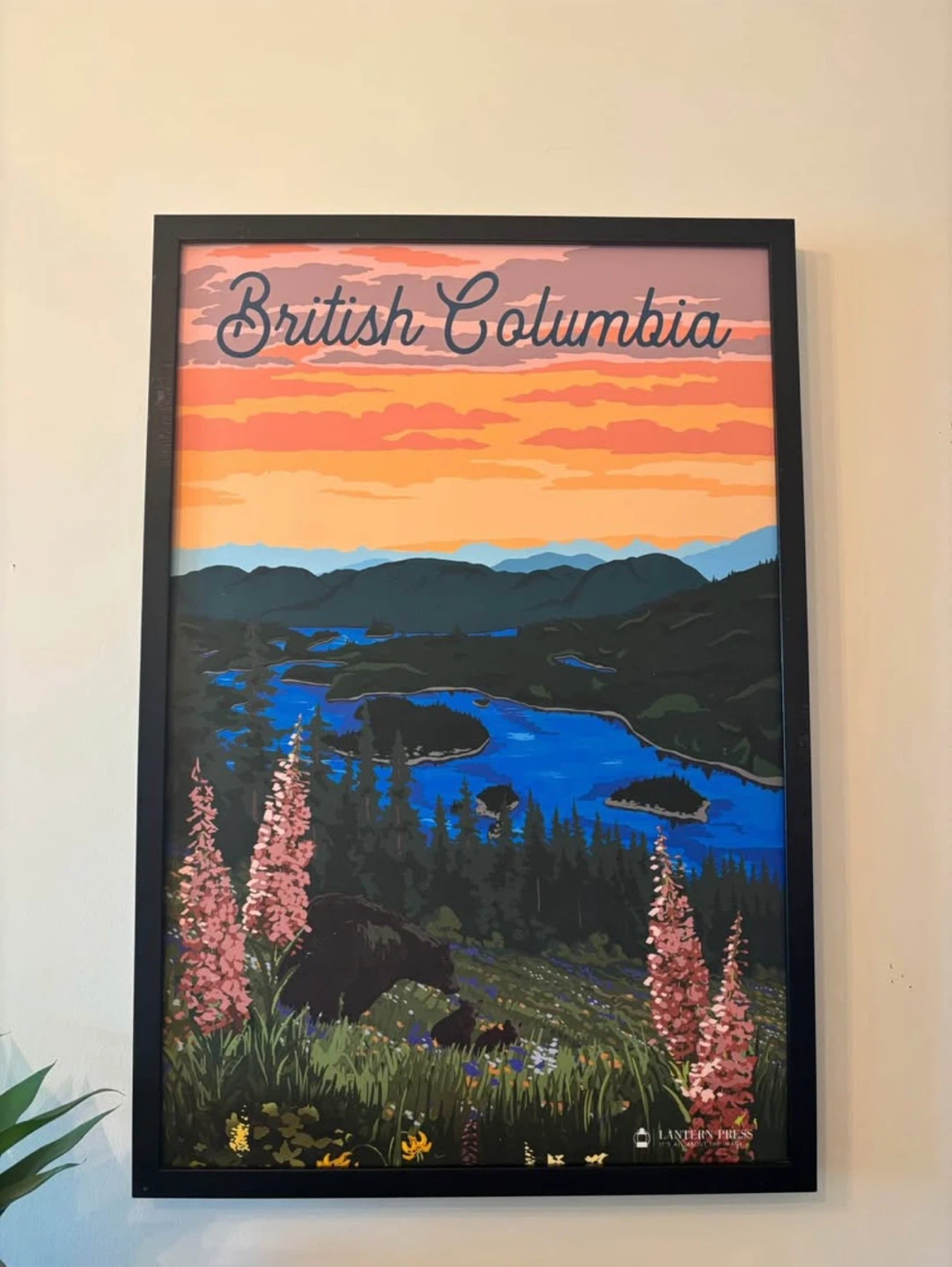 Framed British Columbia Oil Painting  H37.5” W25.5”