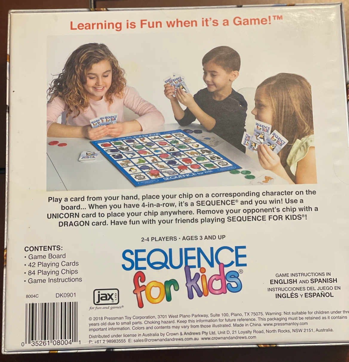 NEW! Sequence for Kids Board Game - photo 2