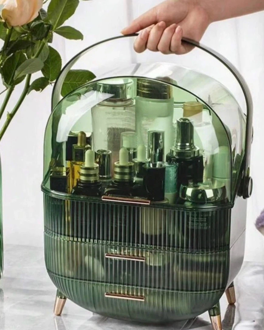 Green Cosmetic Organizer with Drawers - photo 2