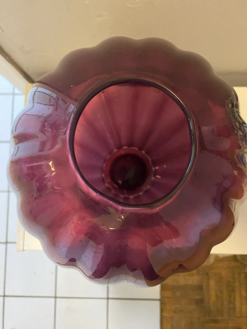 IKEA Purple Glass Vase - photo 2