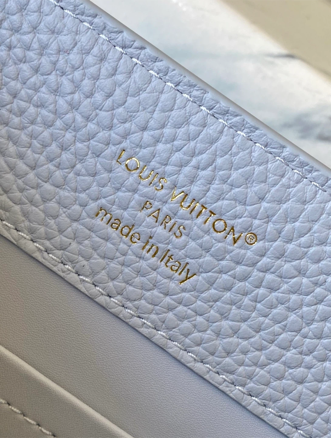 Louis Vuitton Top Handle Bag Light Blue Leather - photo 4