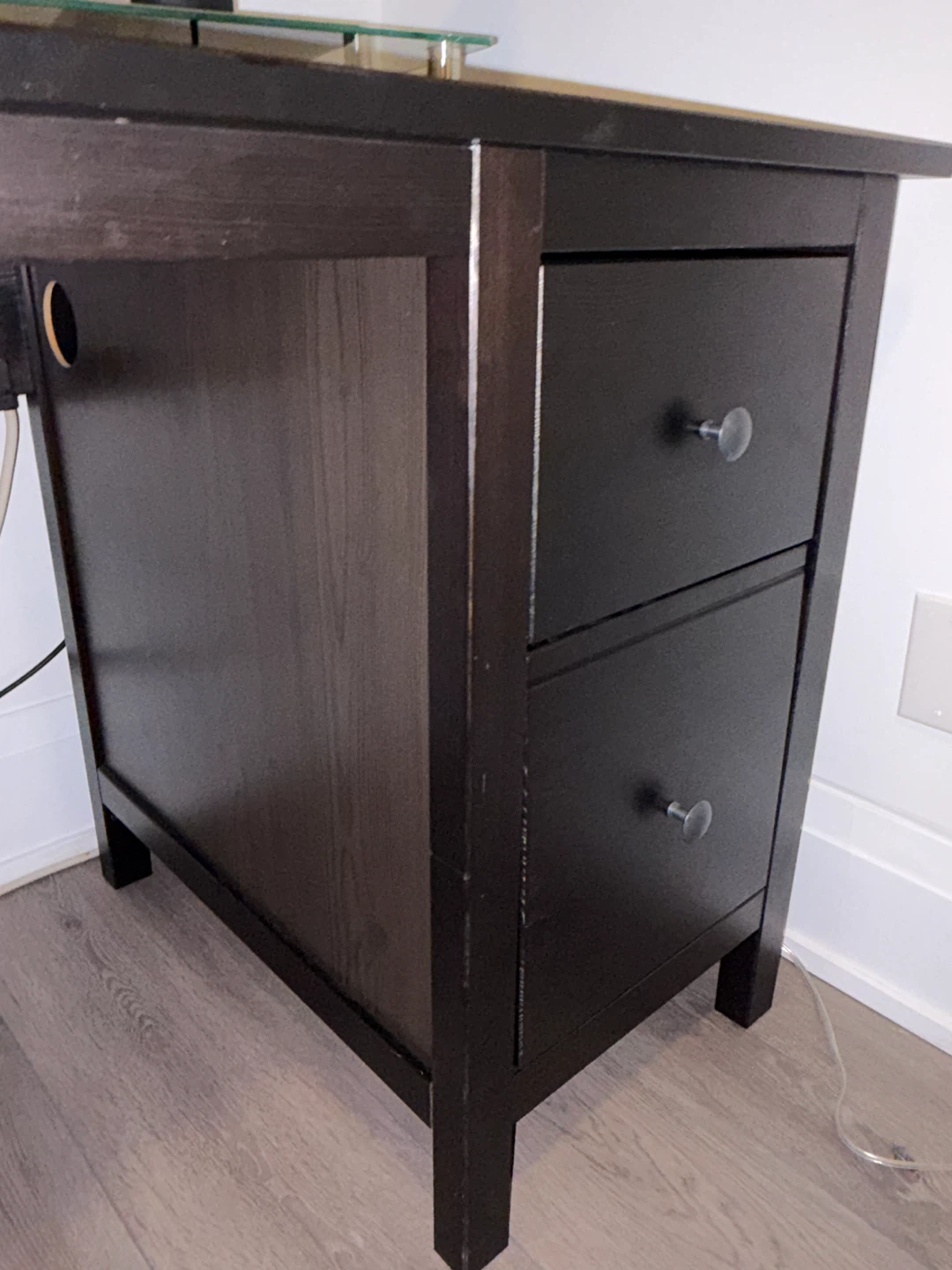 Dark Brown Desk with Drawer Unit - photo 2