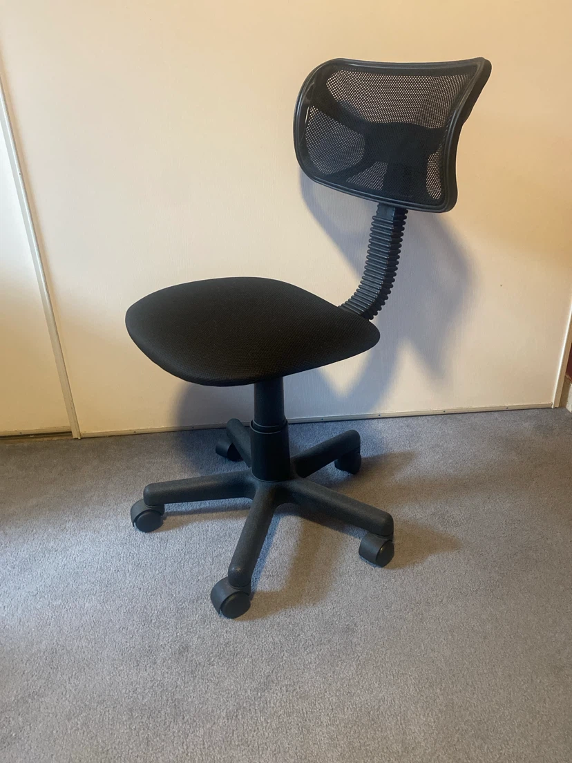 IKEA Black Mesh Office Chair with Wheels