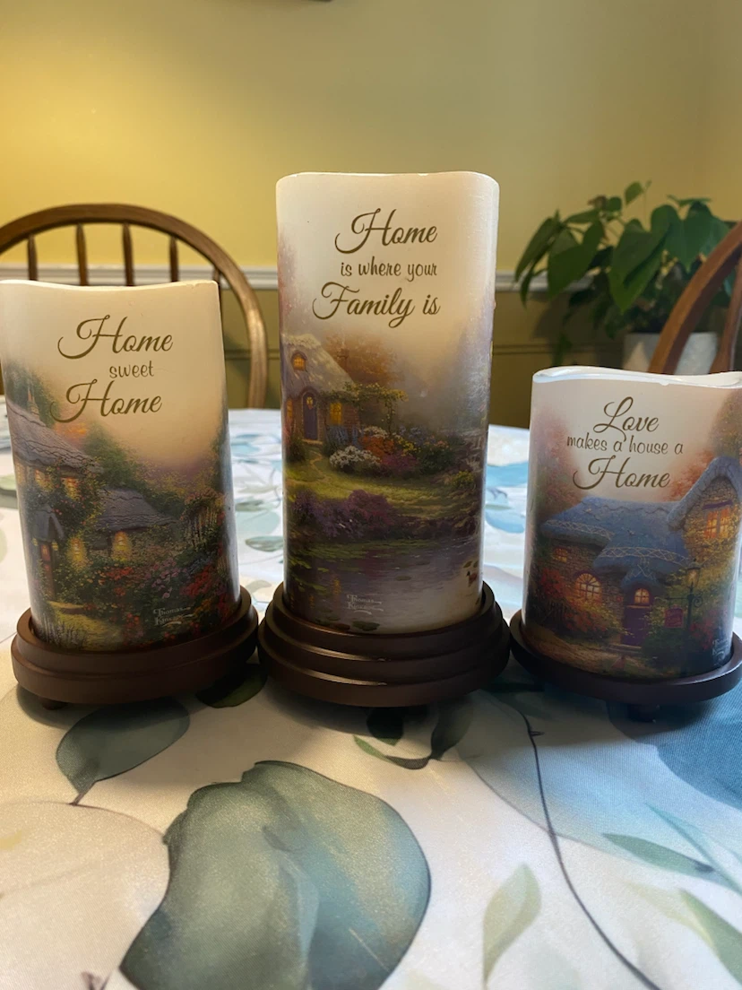 Thomas Kinkade Set of 3 LED Flameless Candles - photo 3