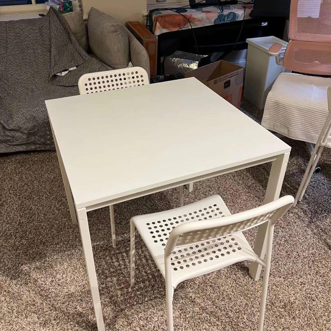 IKEA VIHALS Dining Table and SANDSBERG Chairs Set