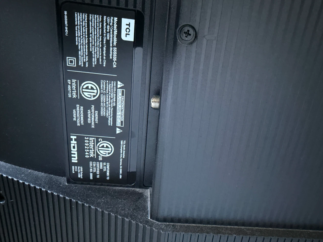 TCL 55S35-CA Television - photo 5
