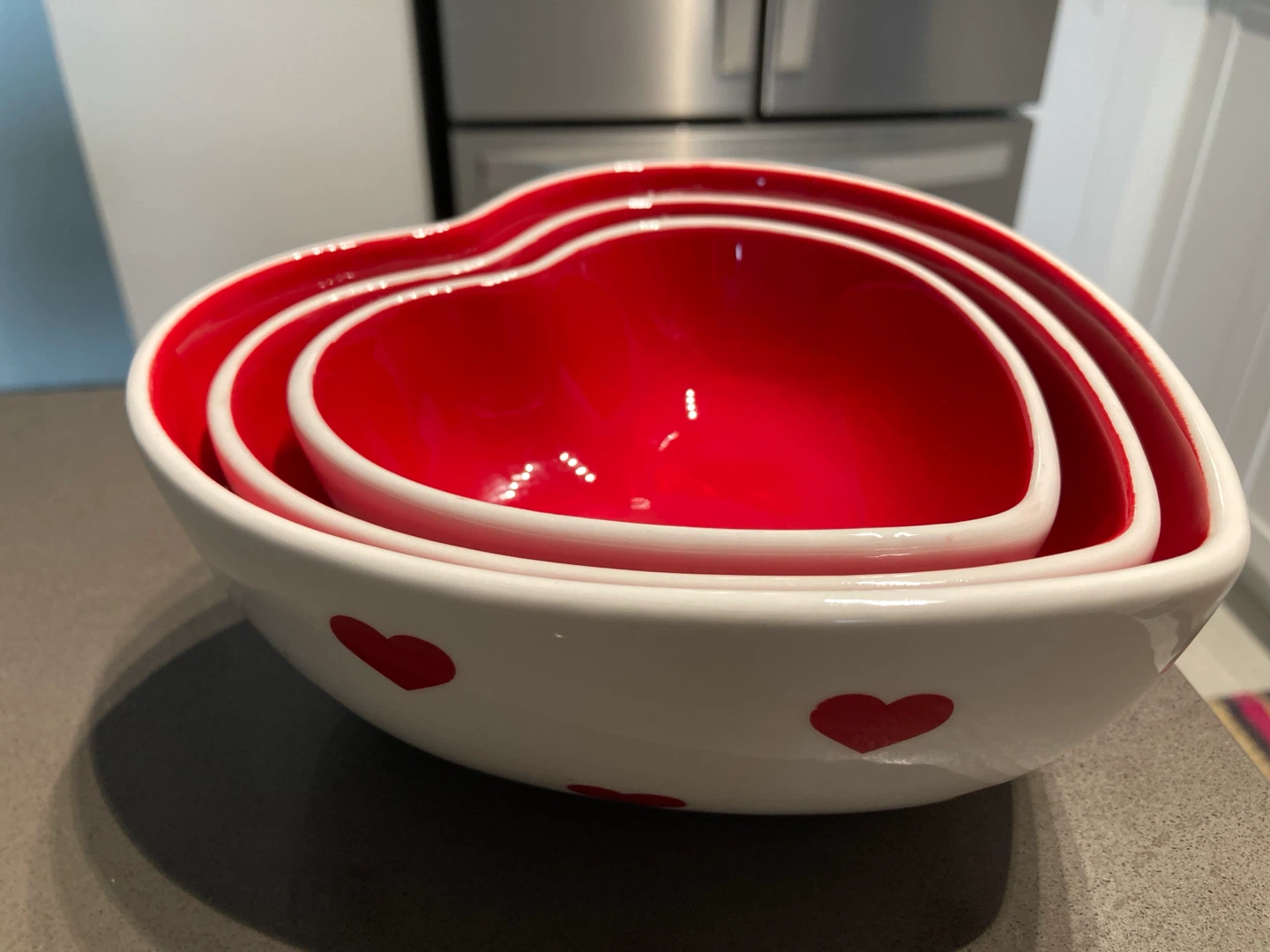 Heart Shaped Serving Bowls Set