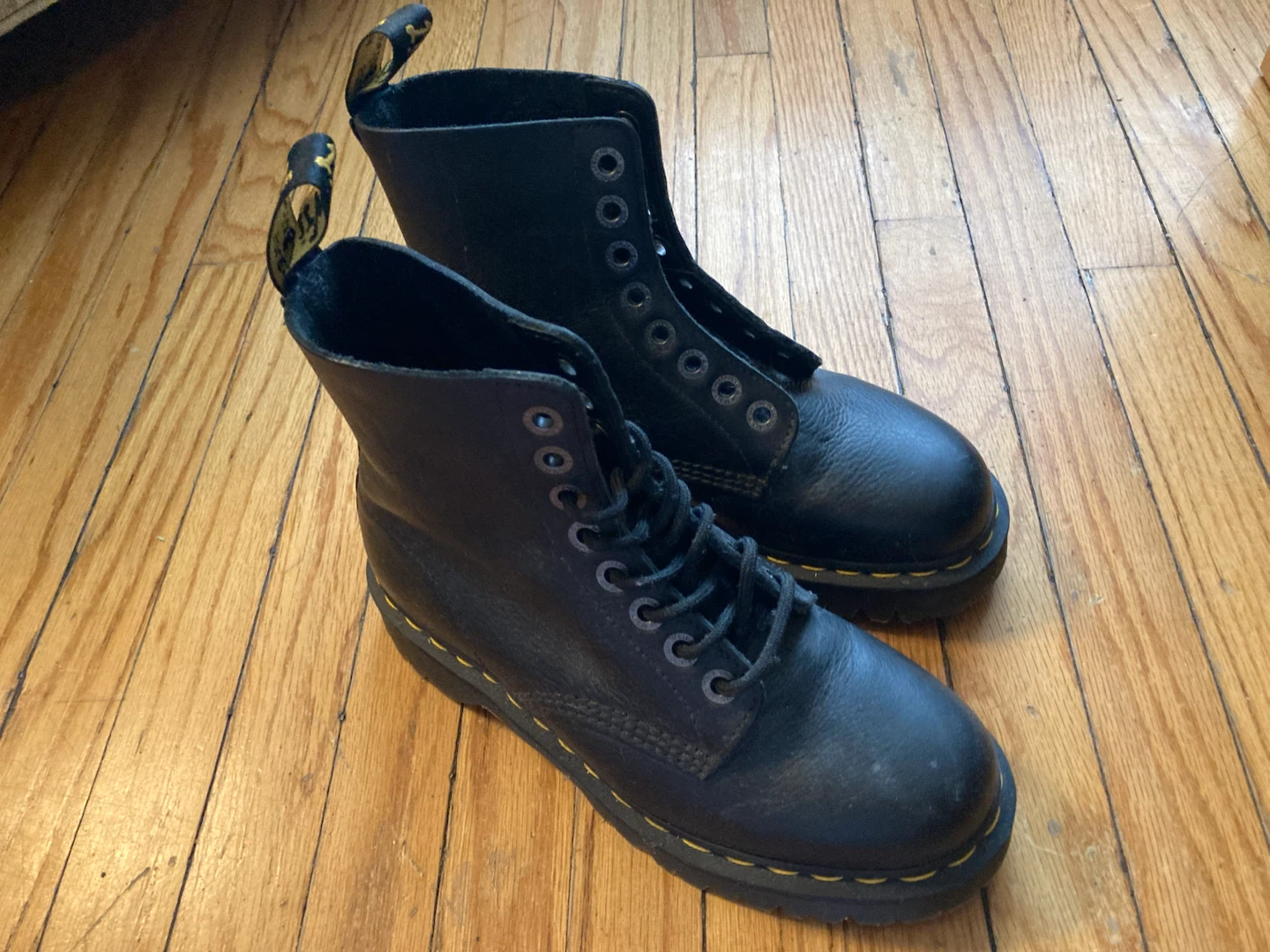 Brand New Dr. Martens Black Leather Boots - photo 2