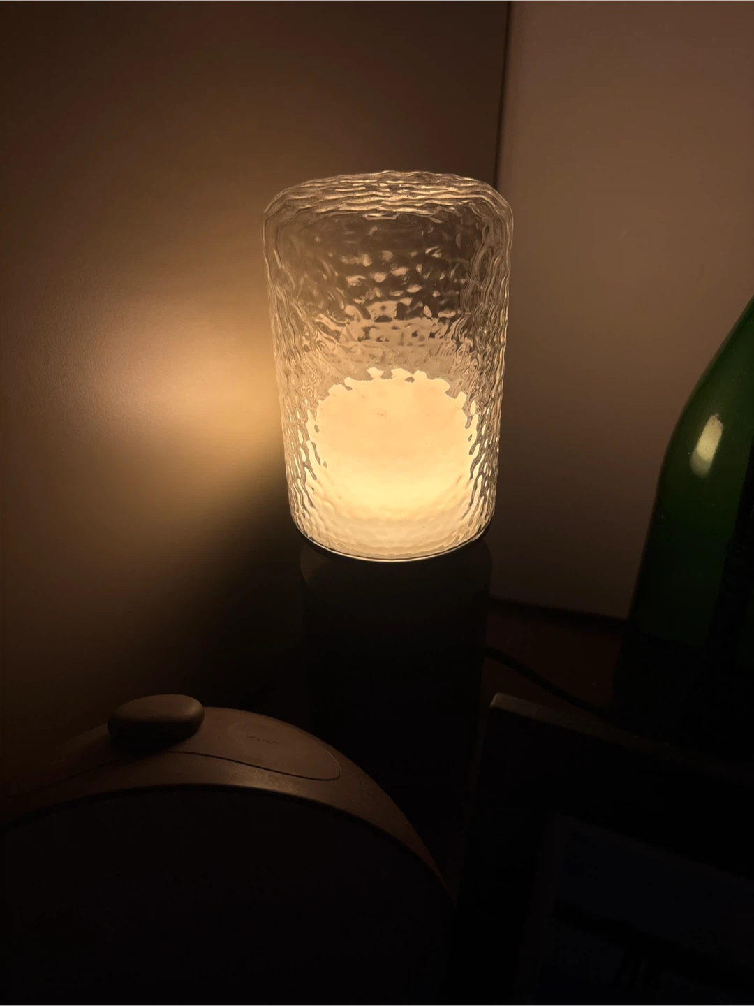 textured glass lamp