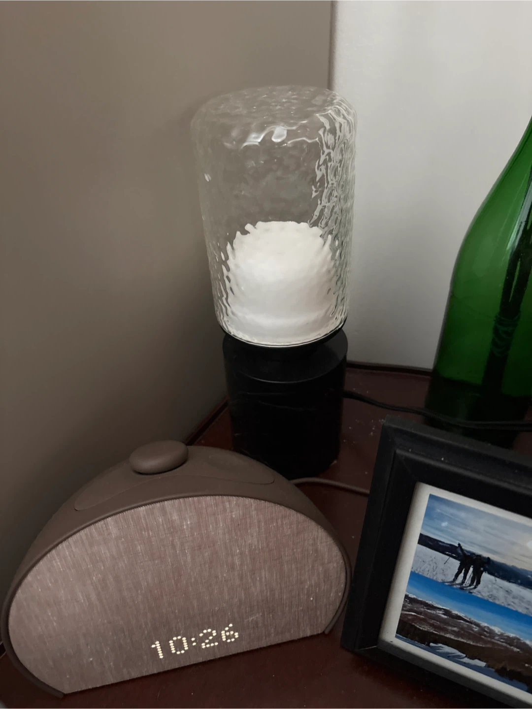 textured glass lamp - photo 2