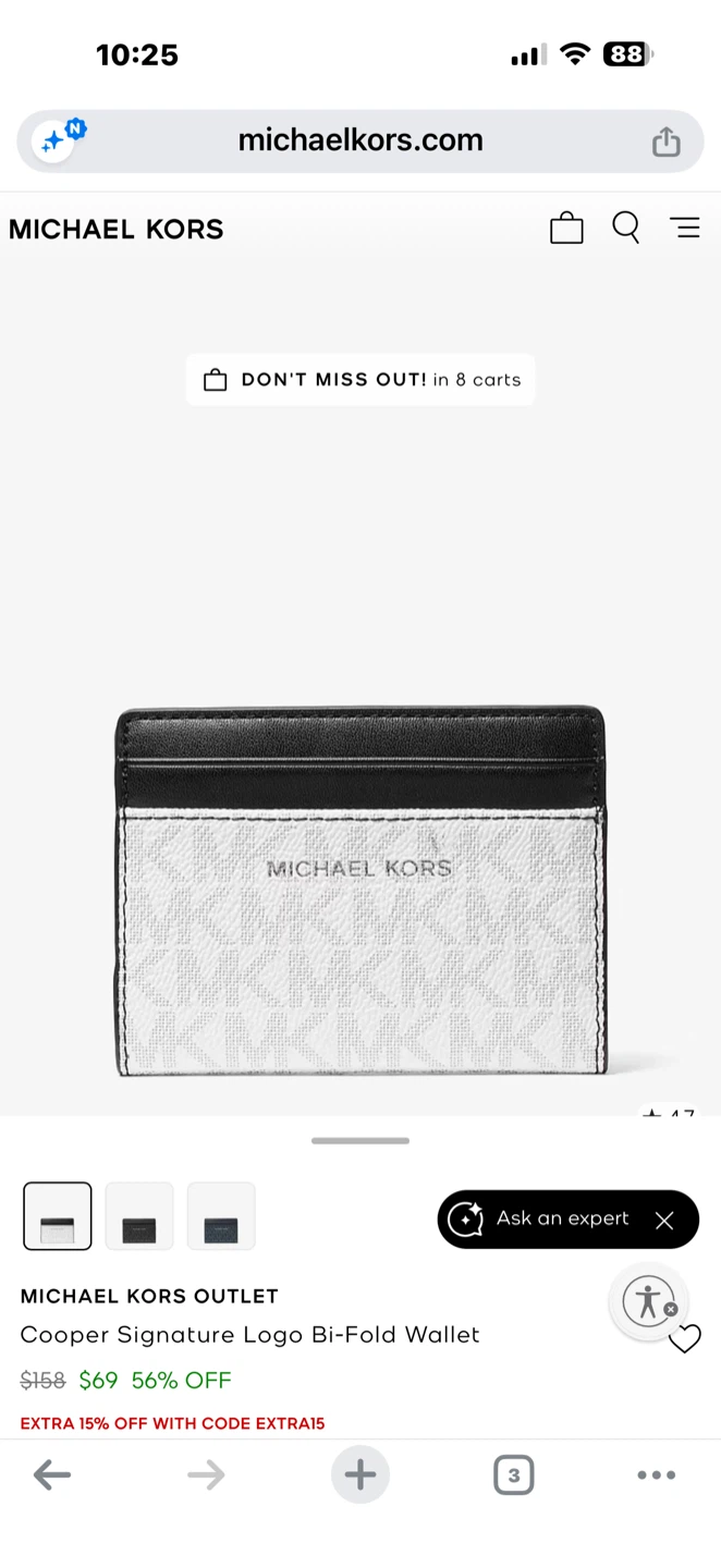 Michael Kors Cooper Signature Logo Bi-Fold Wallet