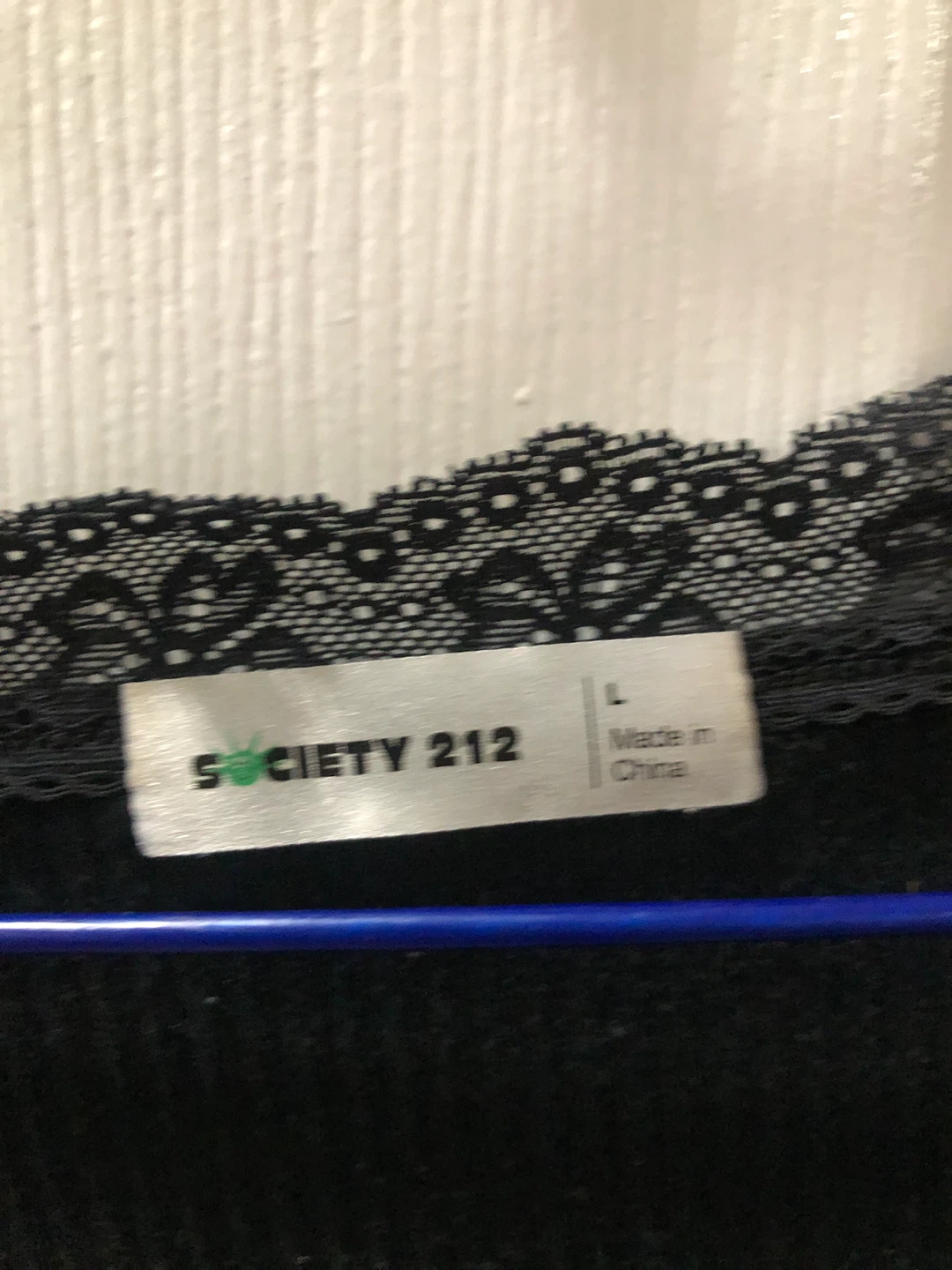 SOCIETY 212 Black Long Sleeve Top - Size L - photo 3