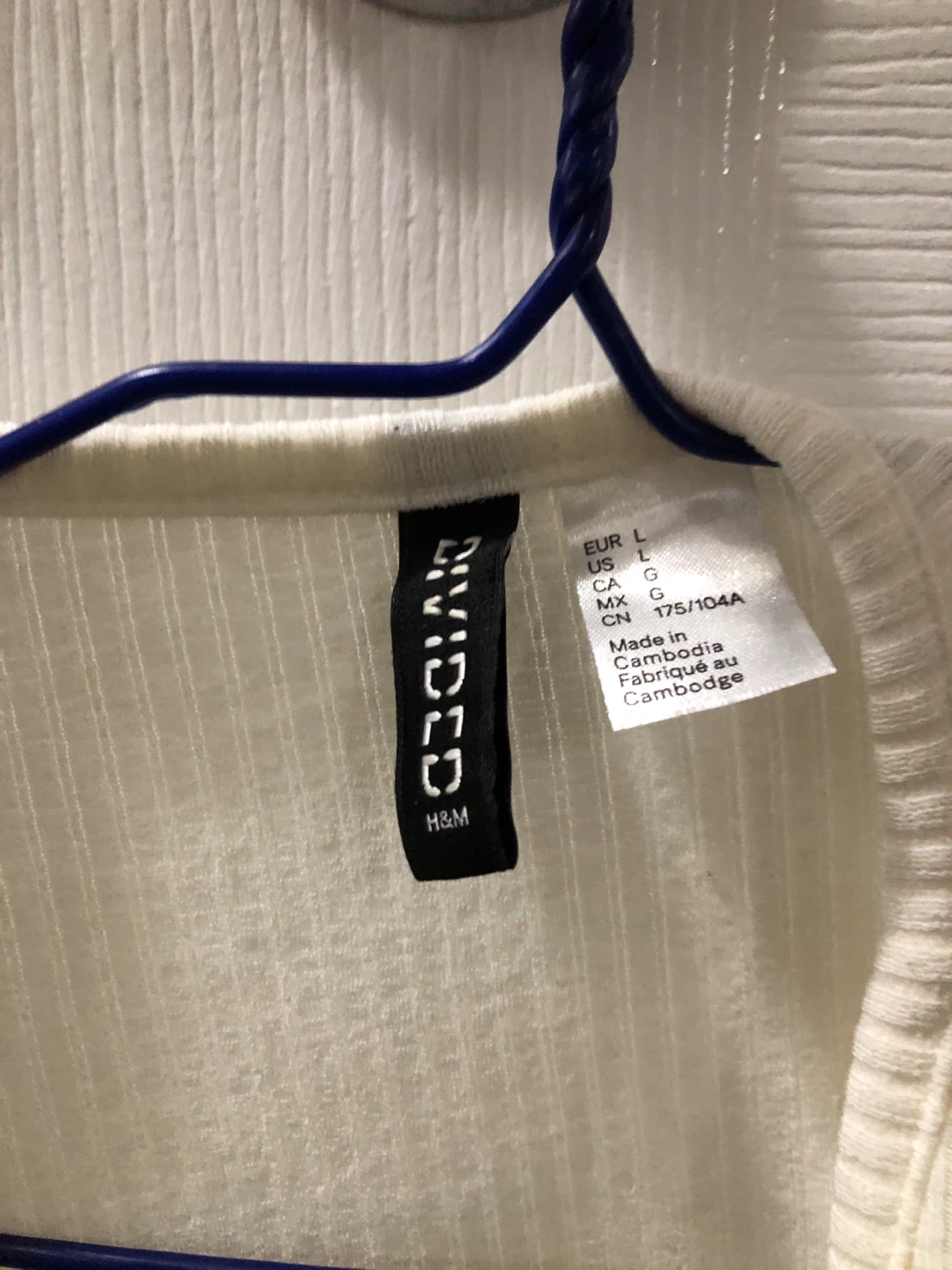 H&M White Ribbed Cropped Cardigan - photo 2