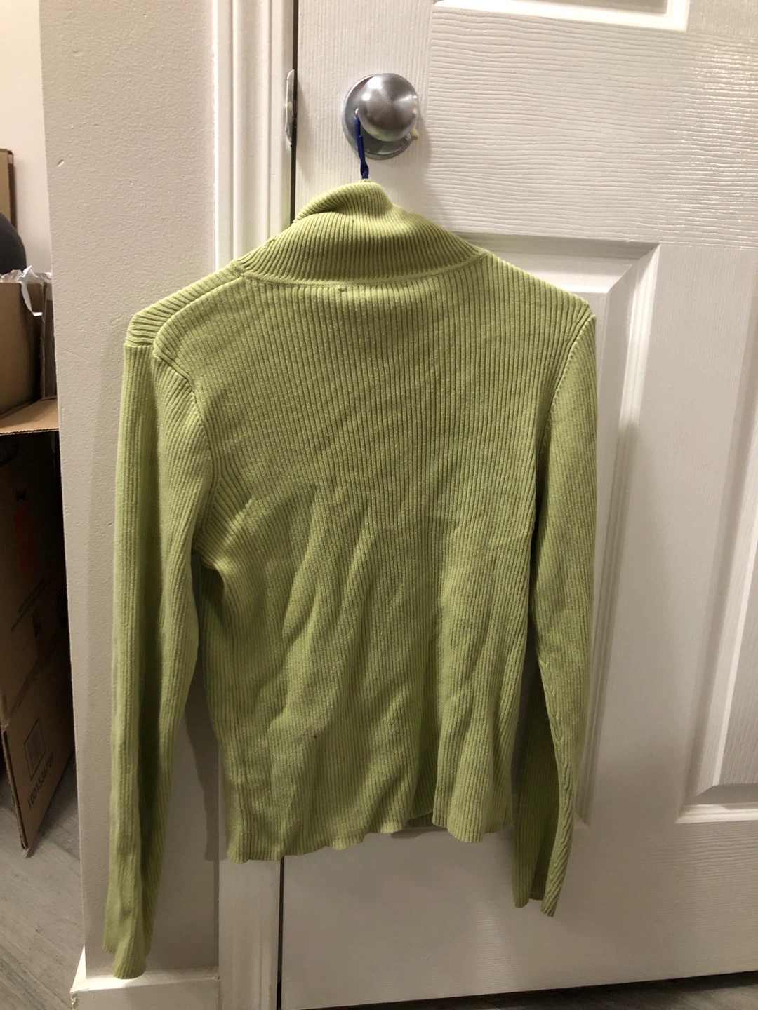 Light Green Ribbed Turtleneck Sweater - photo 2