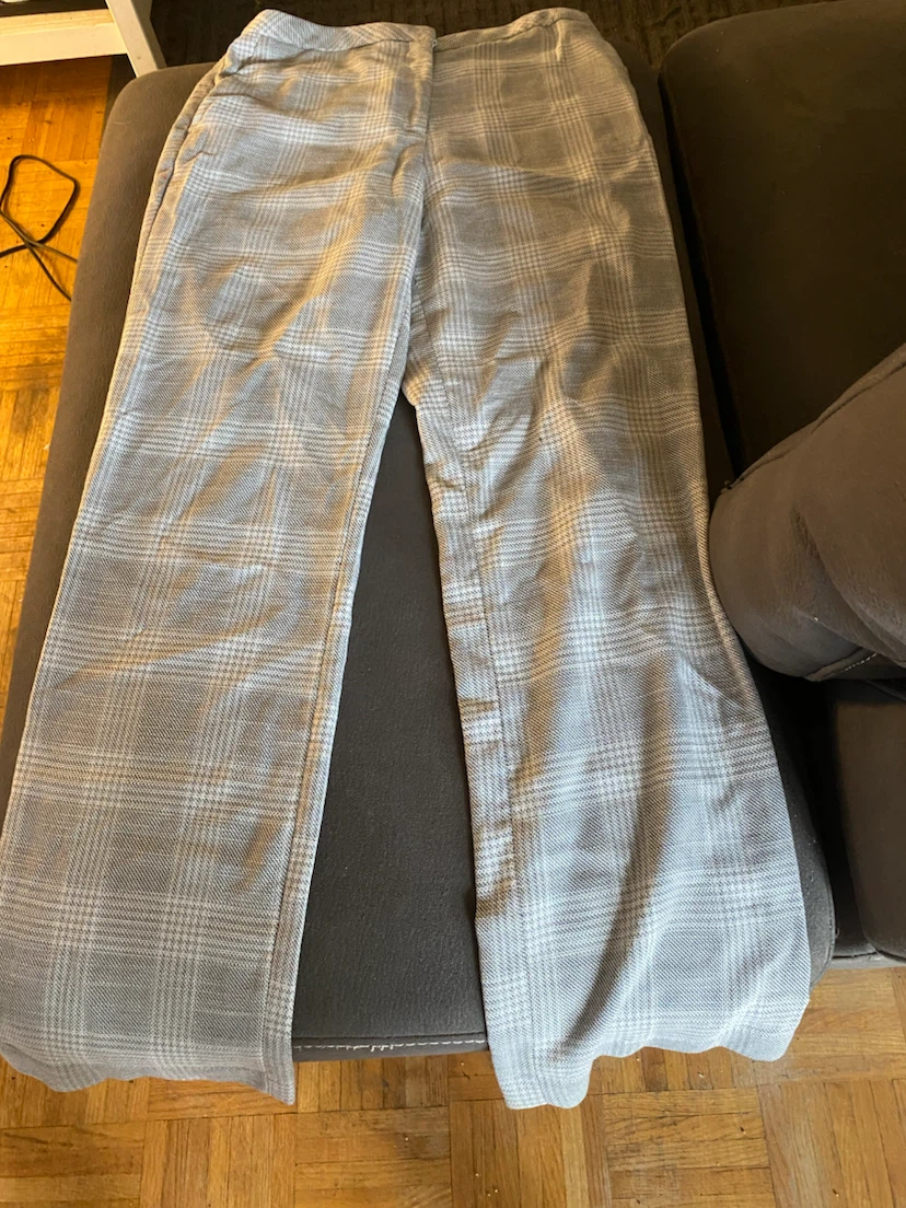 H&M Plaid Wide-Leg Trousers Size 8