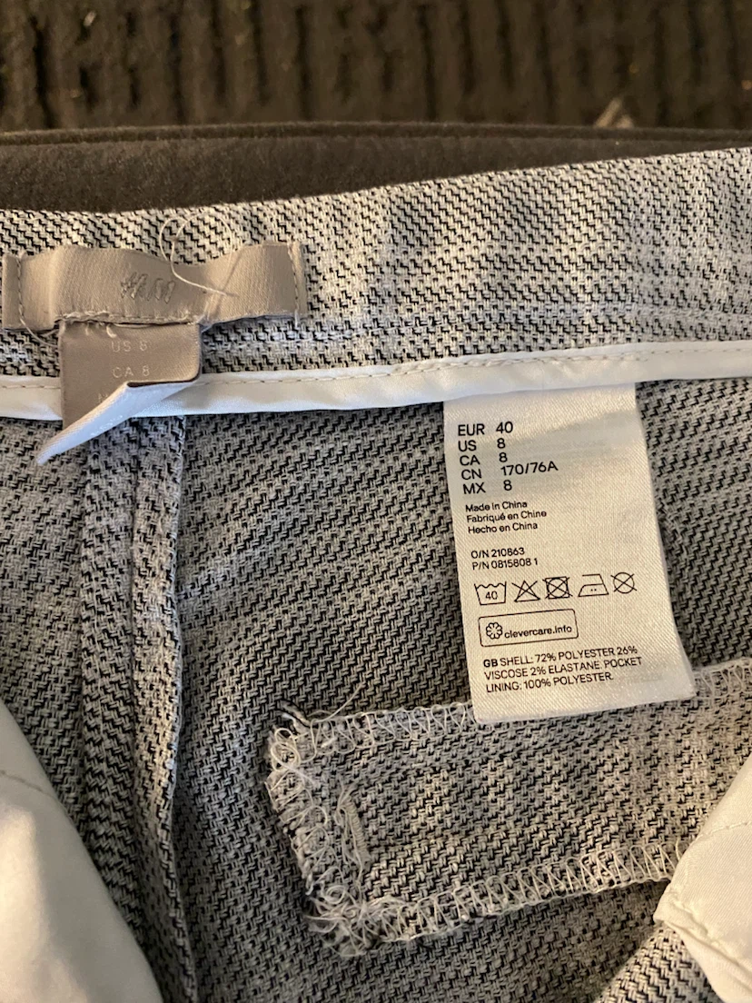 H&M Plaid Wide-Leg Trousers Size 8 - photo 3
